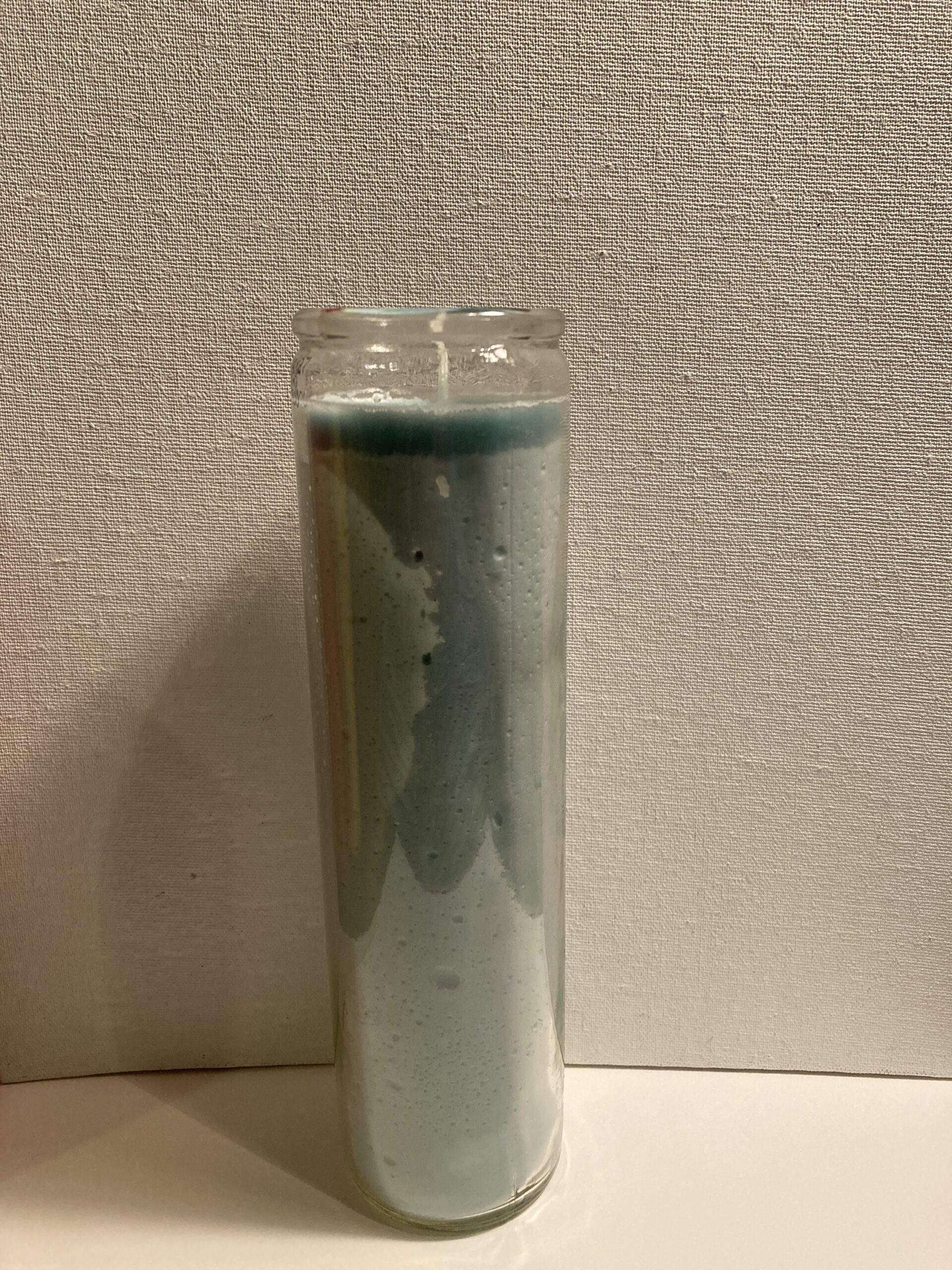 Teal colored 7oz tall candle