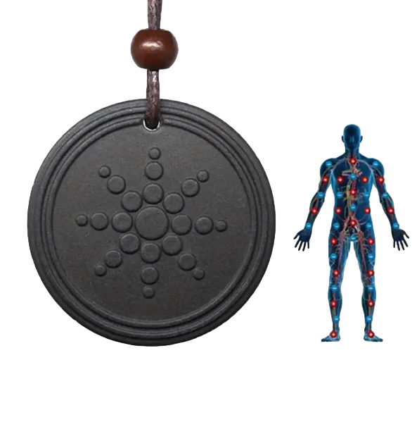 Black Quantum Pendant Unisex Natural Stone Necklace Men Women Radiation Protection Fashion Jewelry