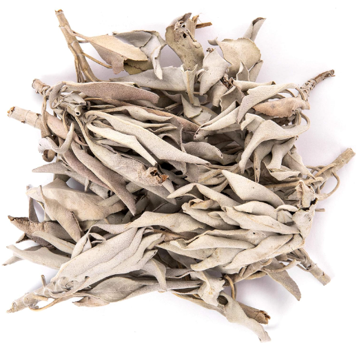 USA House Of Crystal White Sage Loose Leaves | Dry Burning White Sage | 1 oz Bag