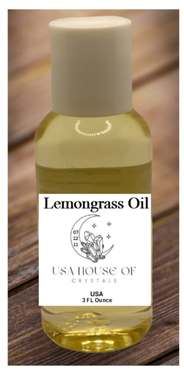 USA House OF Crystals Lemongrass Oil 3 FL OZ
